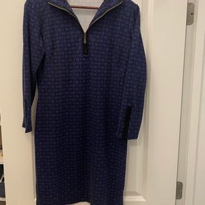 J. McLaughlin blue/black Catalina cloth dress